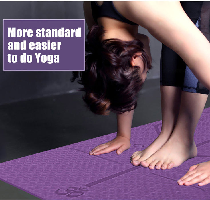 Non Slip Position Line Yoga Mat