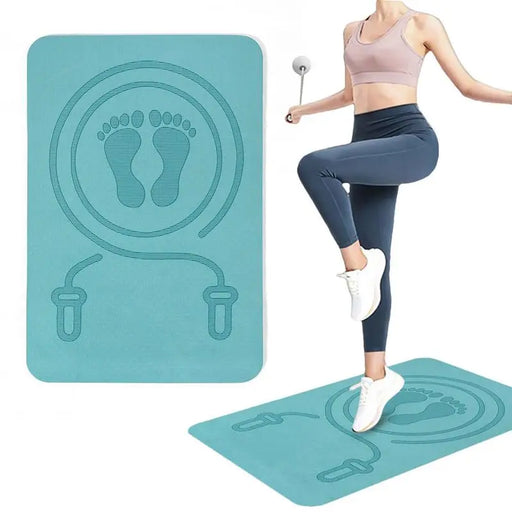 Jump Rope Yoga Mat -Shock Absorption and Sound Insulation Household Mute Blanket Thickening Indoor and Outdoor Fitness Sports Yoga Mat